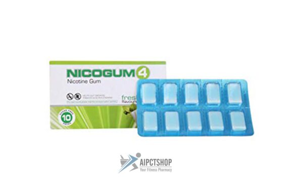 Buy Nicogum (Nicotine) 4 mg 10 gums online - aipctshop.com