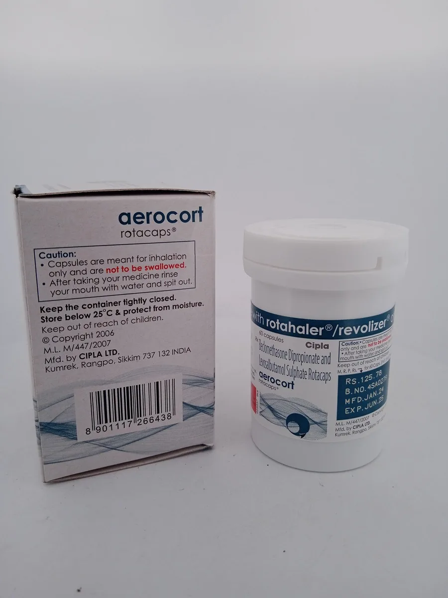AEROCORT ROTACAPS - 1 BOTTLE OF 60 CAPSULE - Image 3