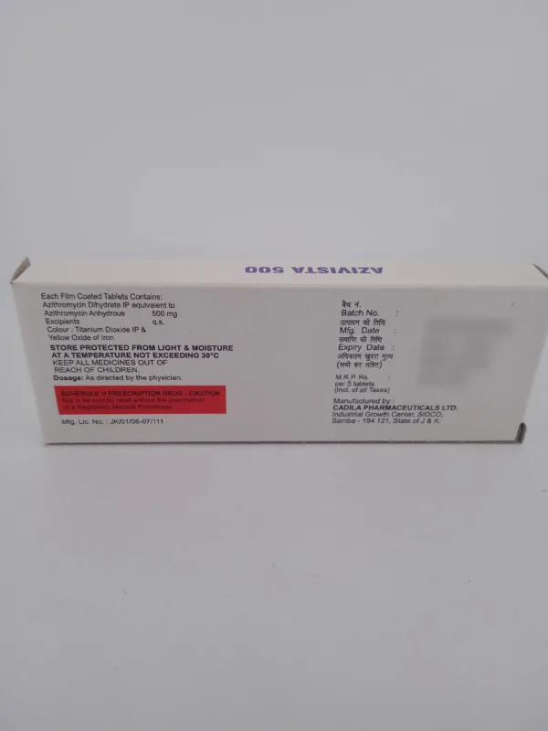 AZIVISTA 500 MG - 5 TABLETS - Image 4