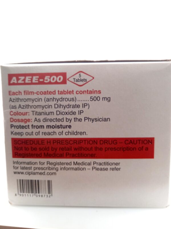 AZEE 500MG - 5 TABLETS - Image 4
