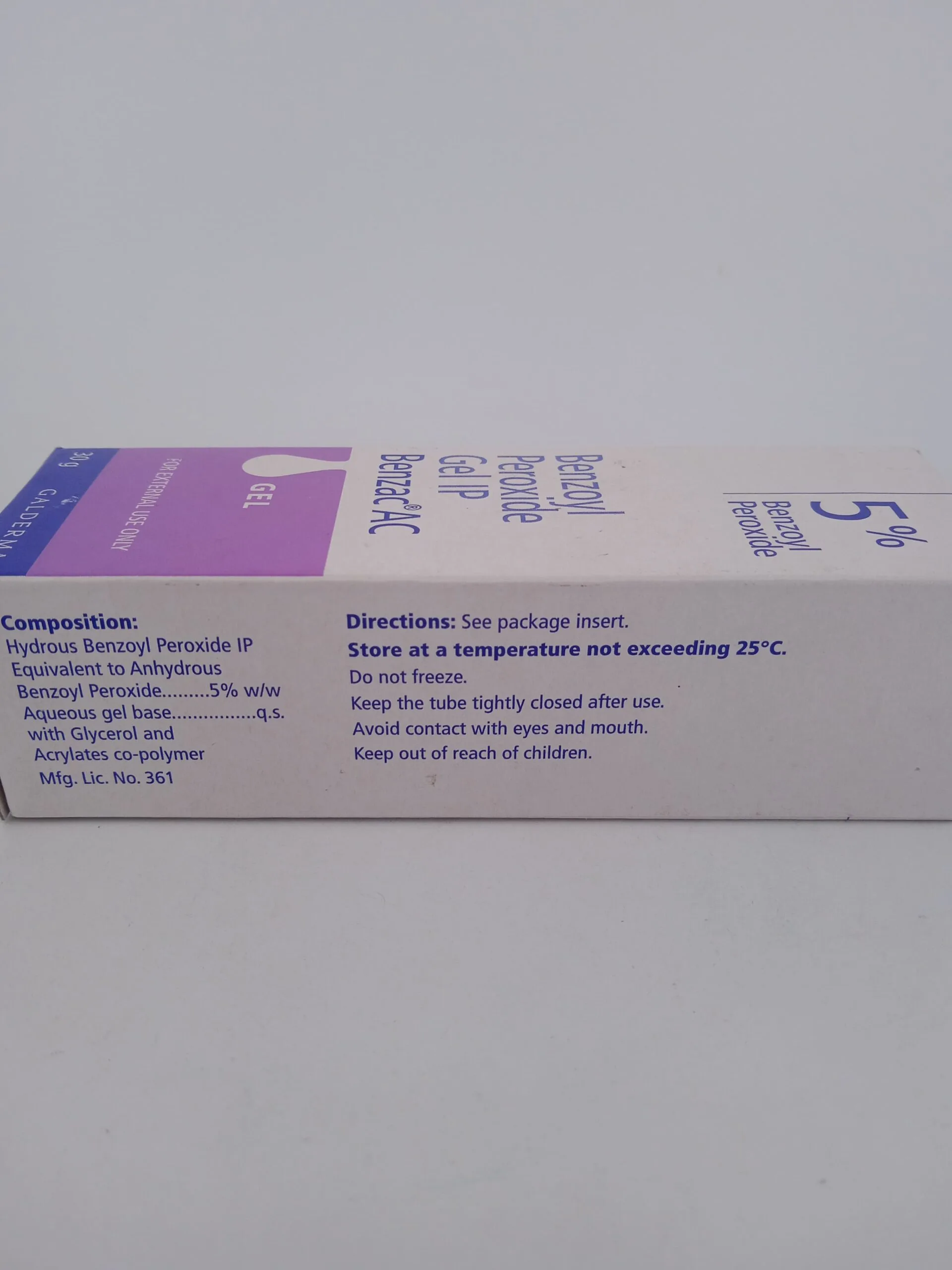 BENZAC AC 5% GEL - 1 TUBE OF 30gm - Image 3