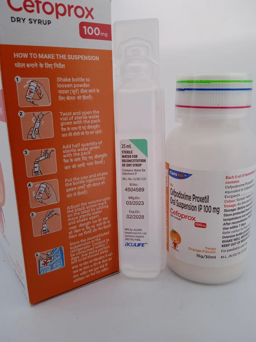 CEFOPROX DRY SYRUP 100 MG - 1 BOTTLE OF 15g/30ML - Image 3