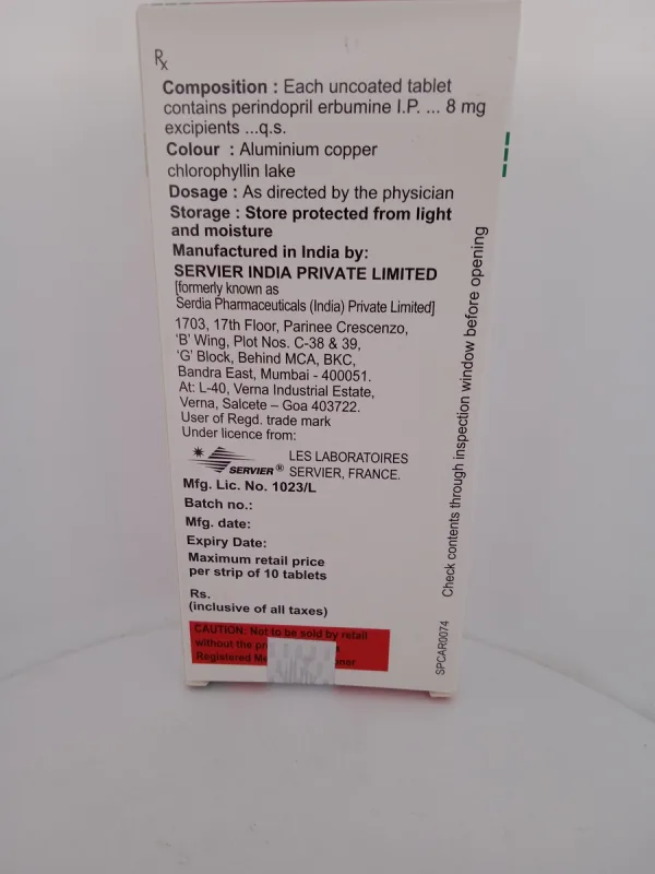 COVERSYL 8 MG - 10 TABLET - Image 4
