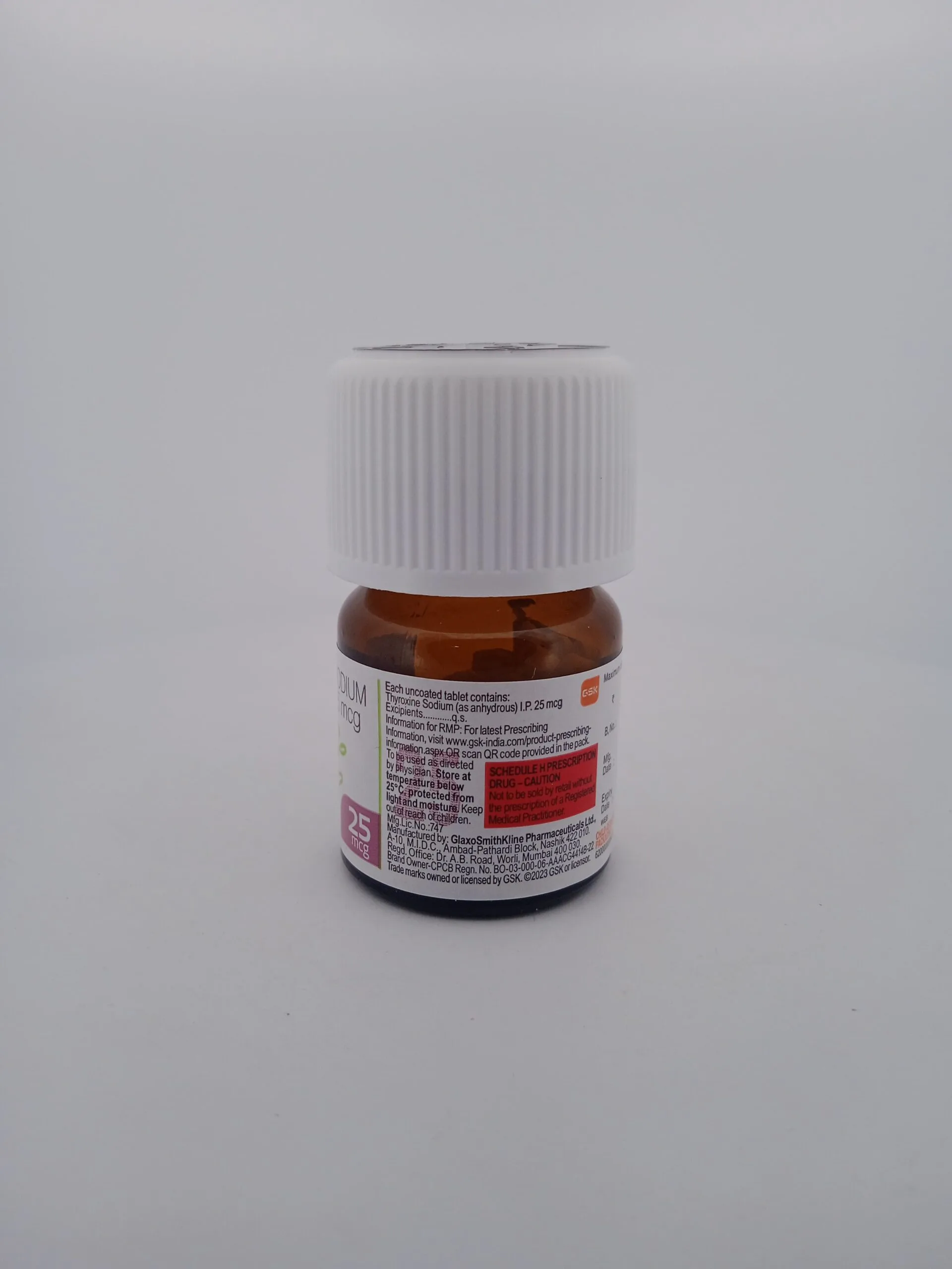 ELTROXIN 25 MCG - 1 BOTTLE OF 120 TABLETS - Image 4