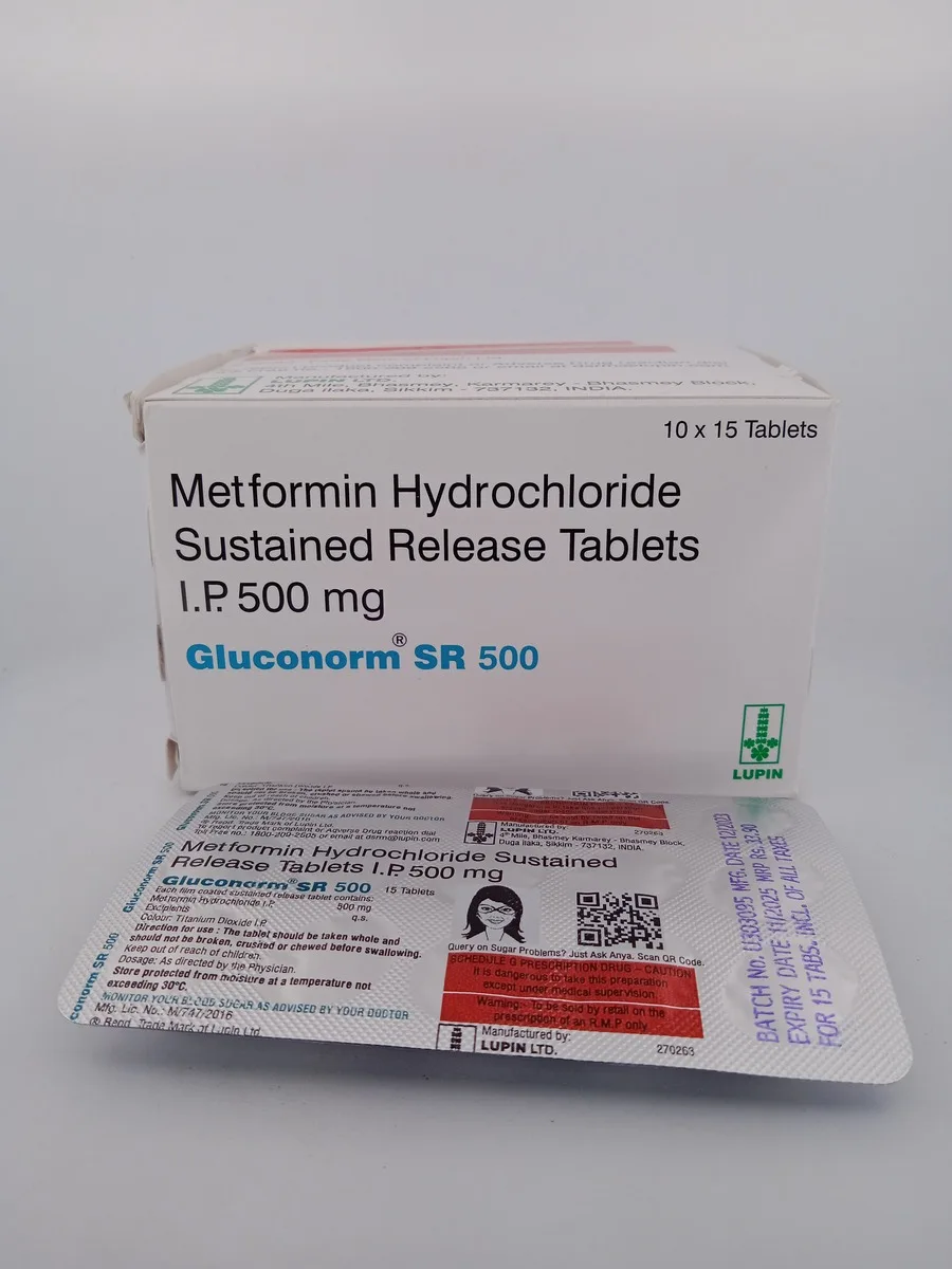 GLUCONORM SR 500 MG - 15 TABLETS - Image 3