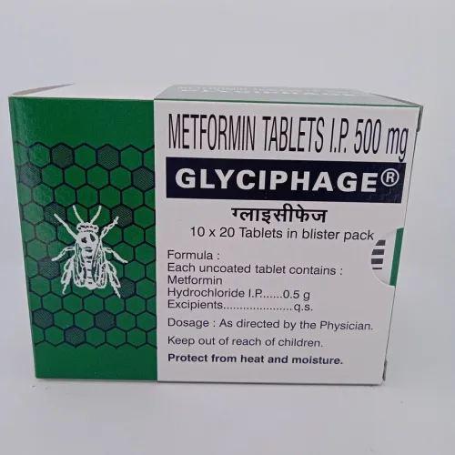 GLYCIPHAGE 500 MG - 20 TABLETS