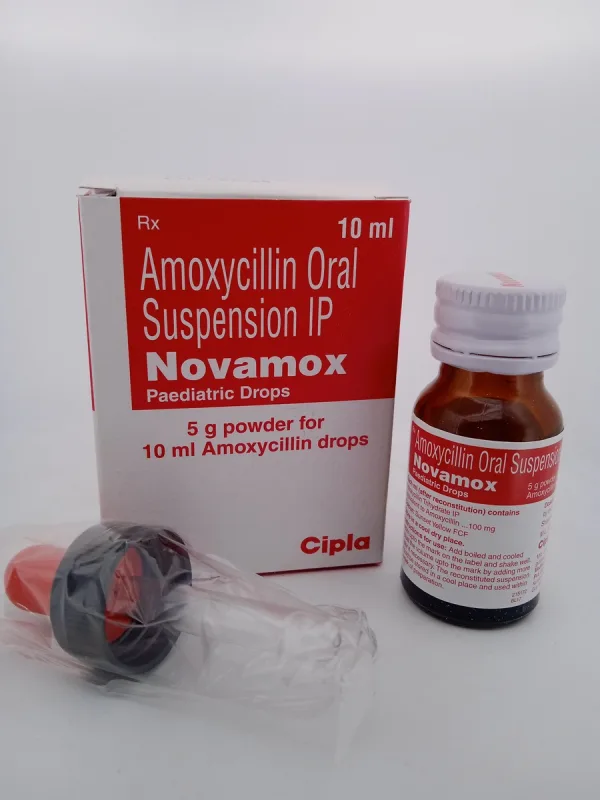 NOVAMOX PAEDIATRIC DROPS 100 MG - 1 BOTTLE OF 10ML - Image 2
