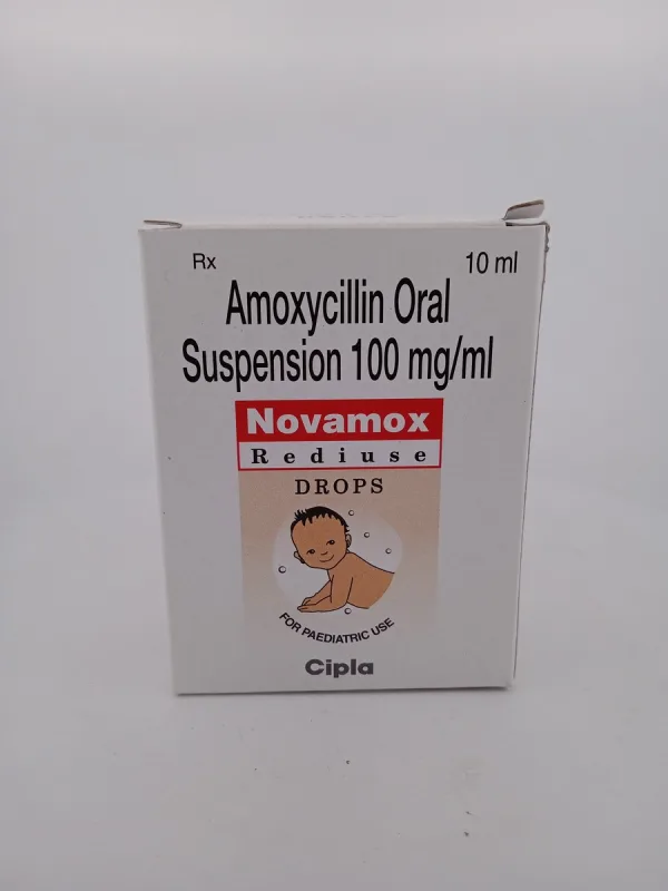 NOVAMOX REDIUSE DROPS 100MG/1ML - 1 BOTTLE OF 10ML