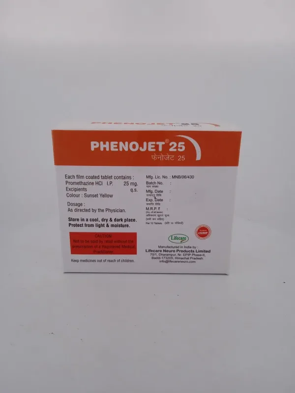 PHENOJET 25 MG - 10 TABLETS - Image 4