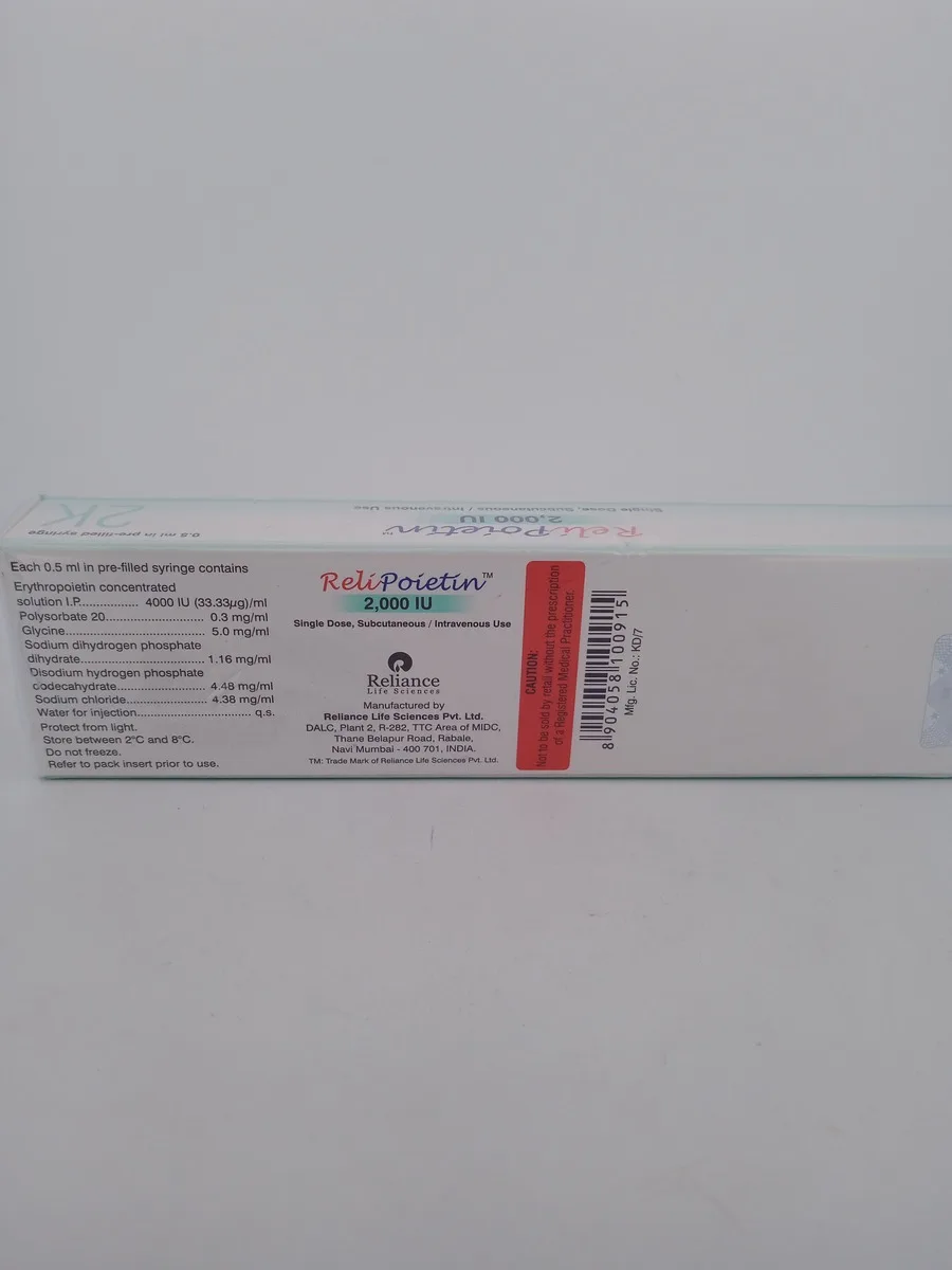 RELI POIETIN 2000 IU - 1 PRE-FILLED SYRINGE 0.4ML - Image 4