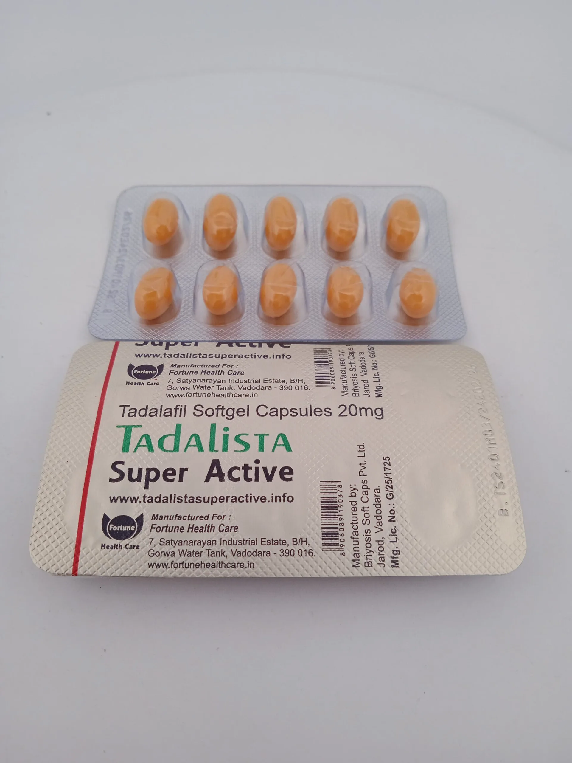 TADALISTA SUPER ACTIVE 20 MG - 10 CAPSULES