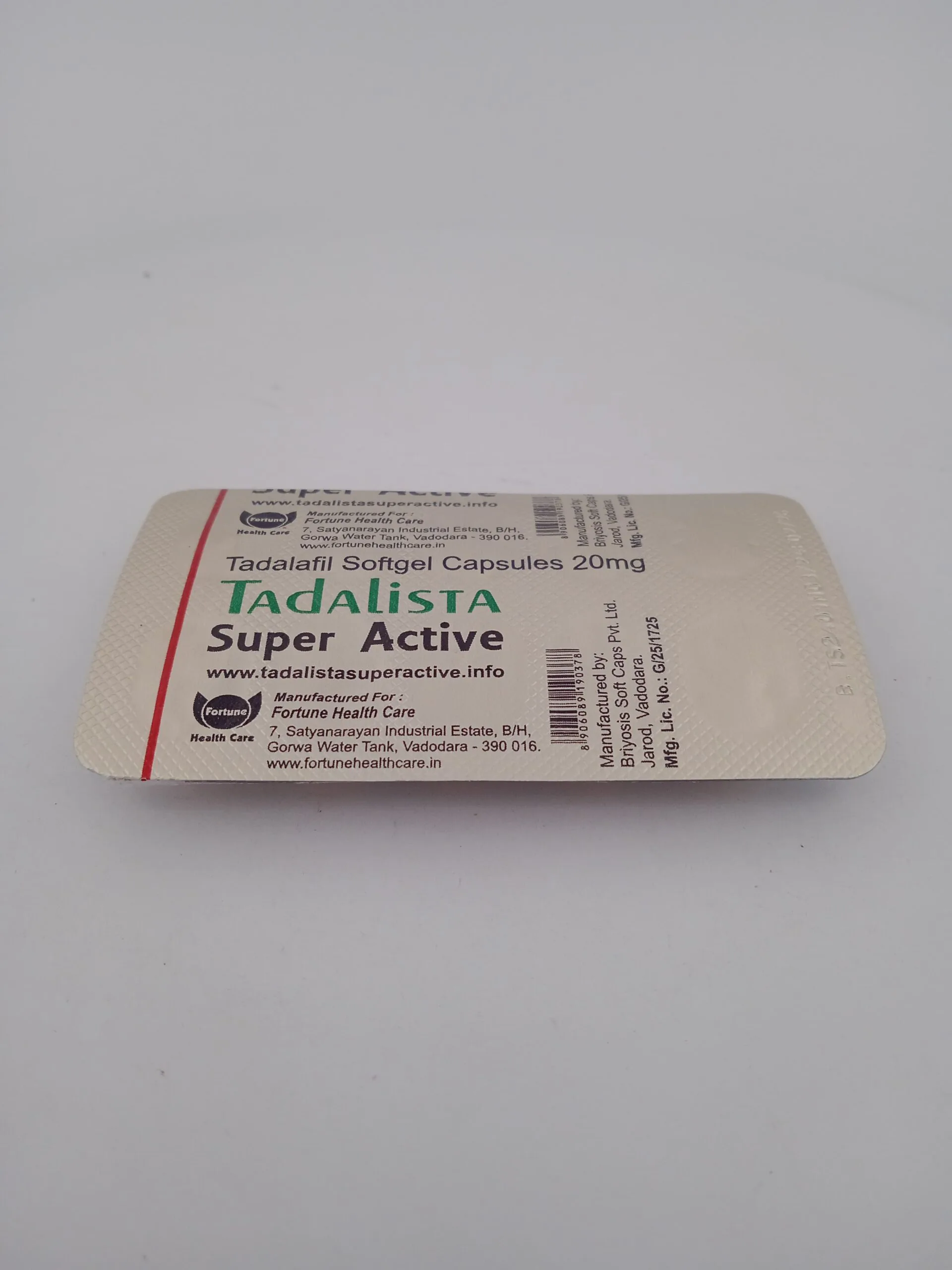 TADALISTA SUPER ACTIVE 20 MG - 10 CAPSULES - Image 3