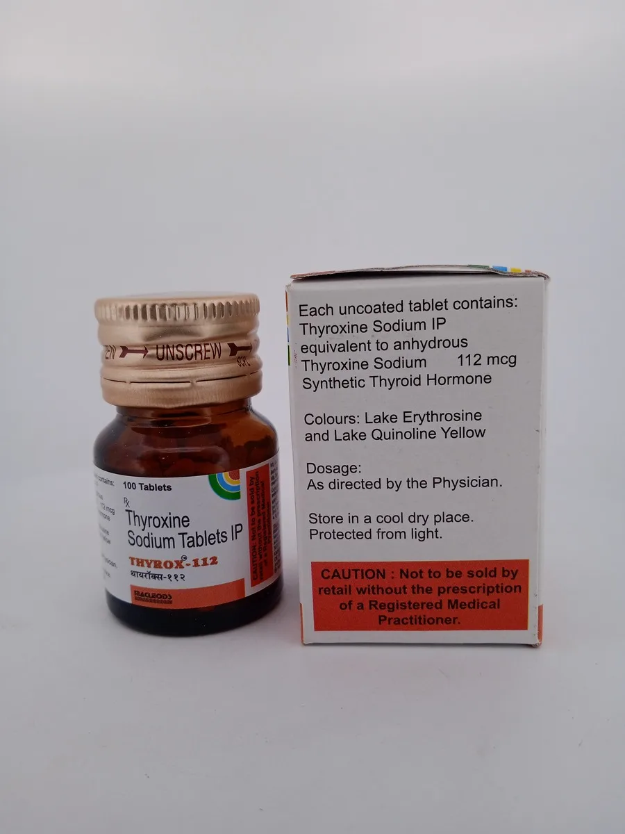 THYROX 112 MCG - 1 BOTTLE OF 100 TABLETS - Image 4