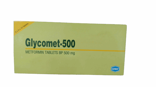 GLYCOMET 500MG - 10 TABLETS